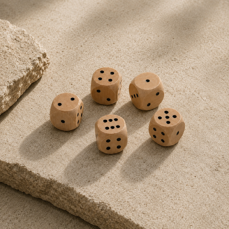 Zinqo wooden board game dice
